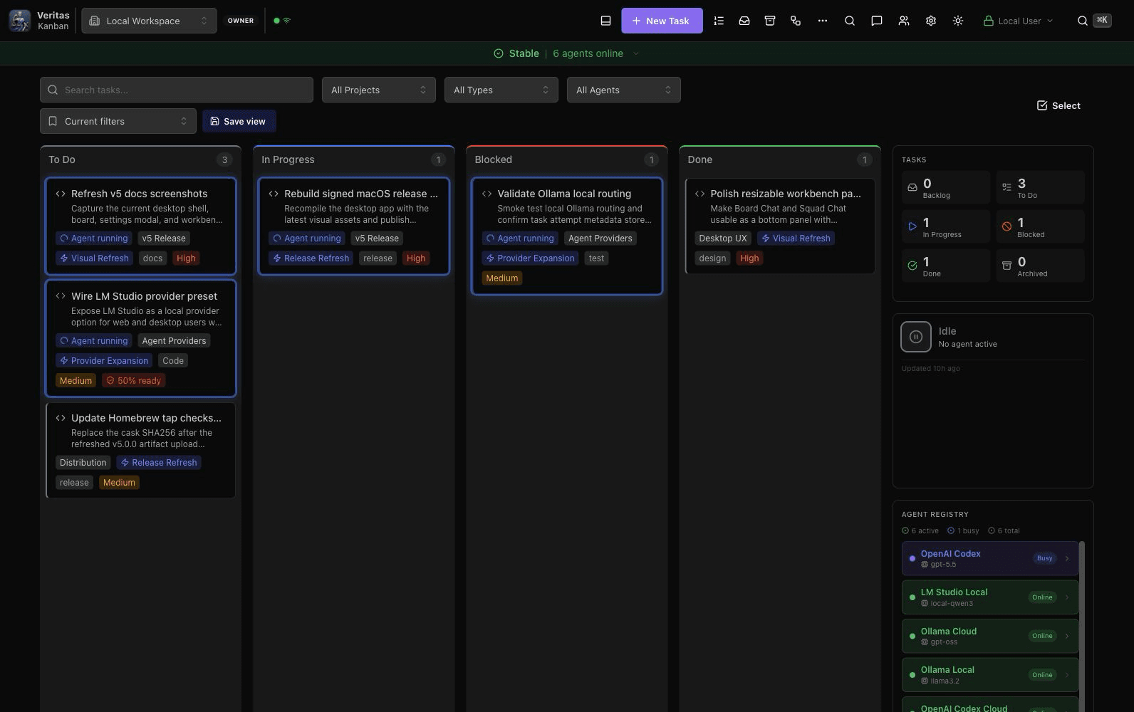 Veritas Kanban v5 看板概览