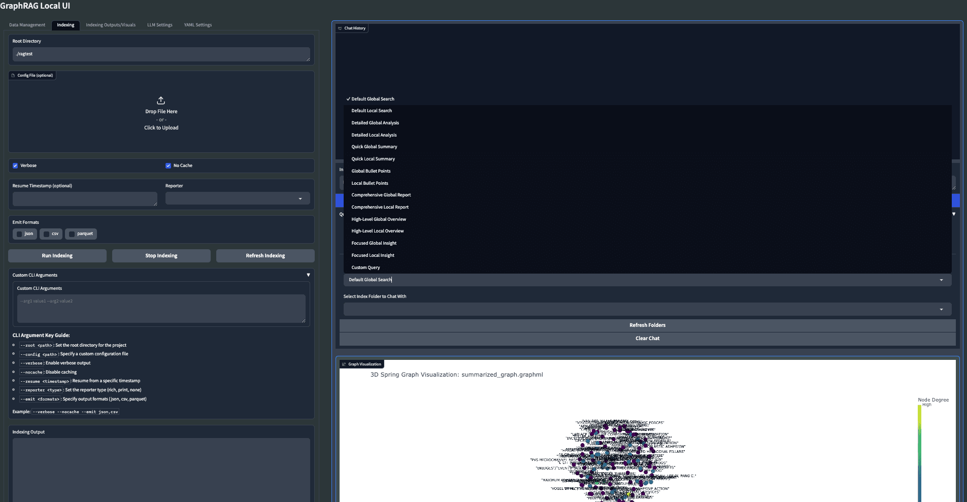 GraphRAG Local 索引界面
