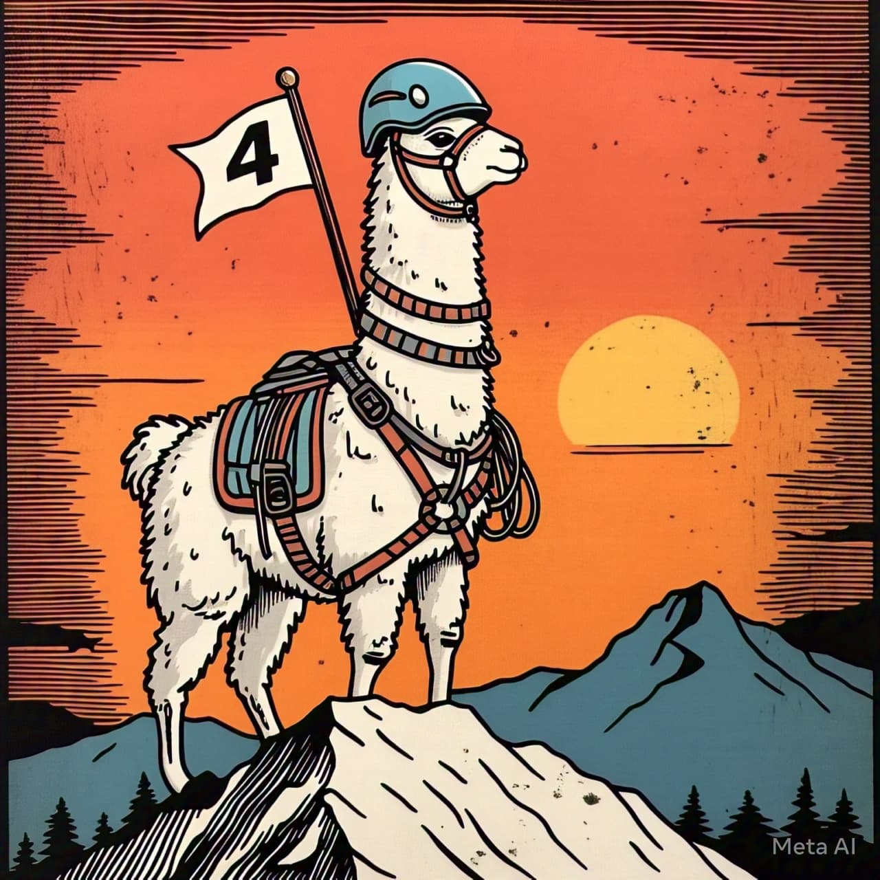 Llama 编程羊驼艺术图