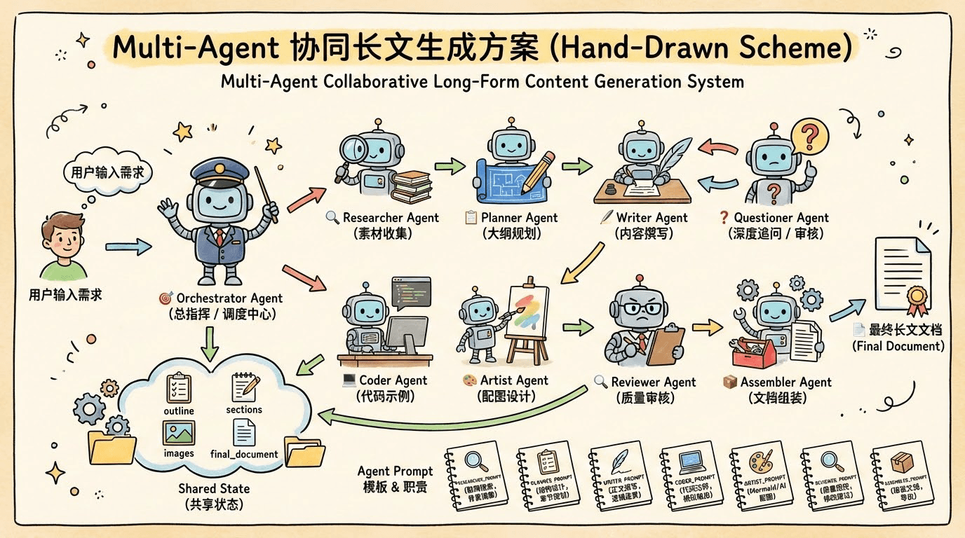 Vibe Blog 多 Agent 架构图