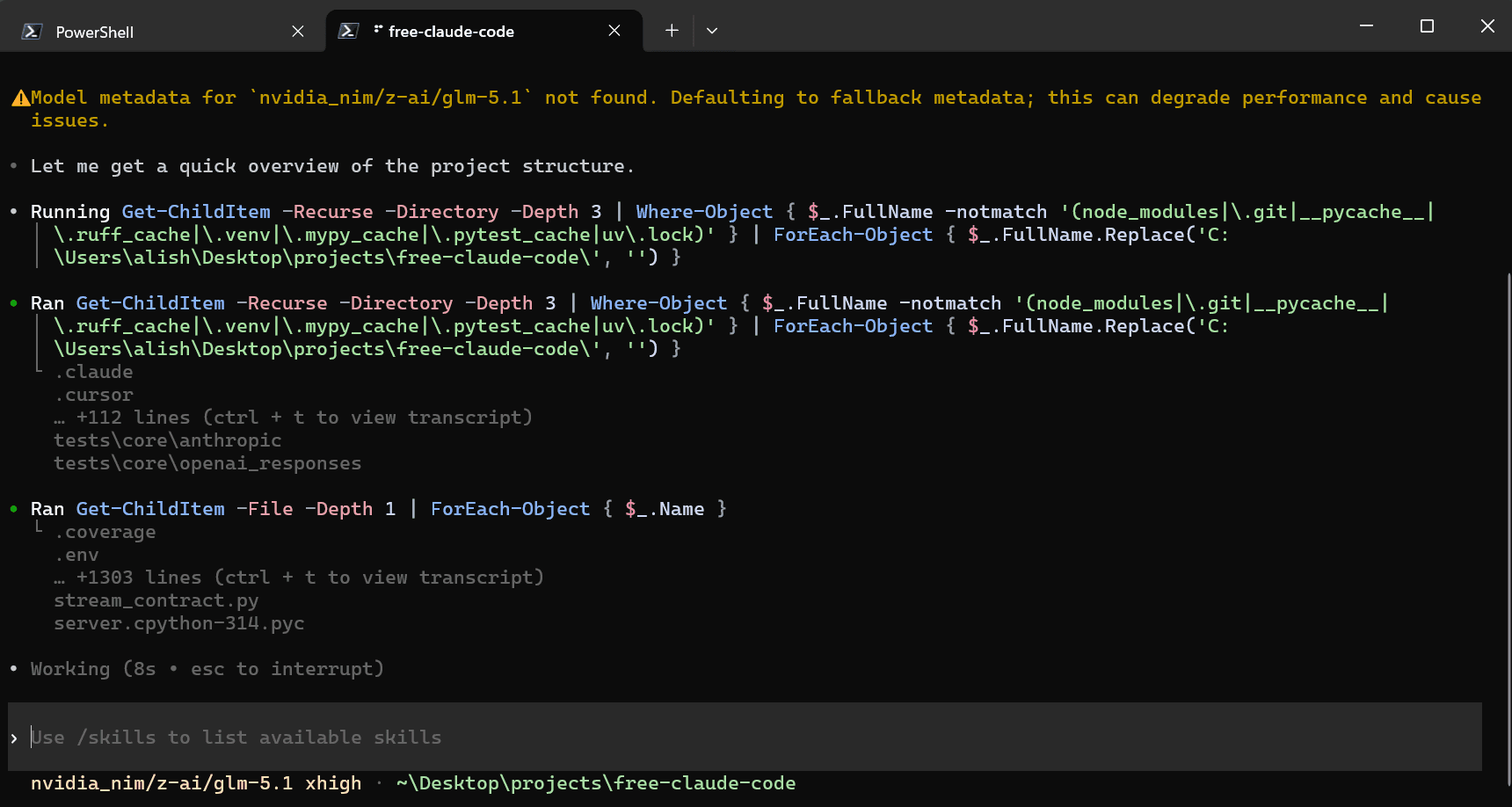 Codex CLI 通过 Free Claude Code 运行