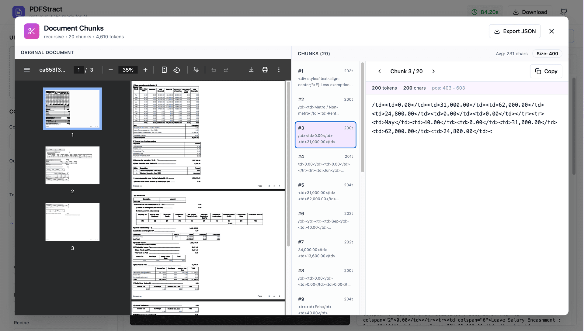 PDFStract 提取效果