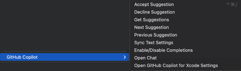 Xcode Editor 菜单