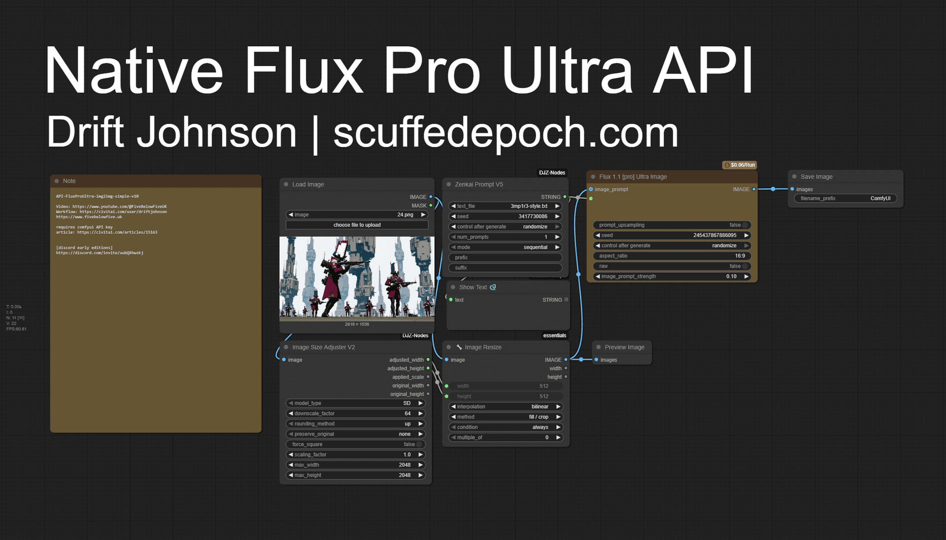 Flux Pro Ultra 工作流示例