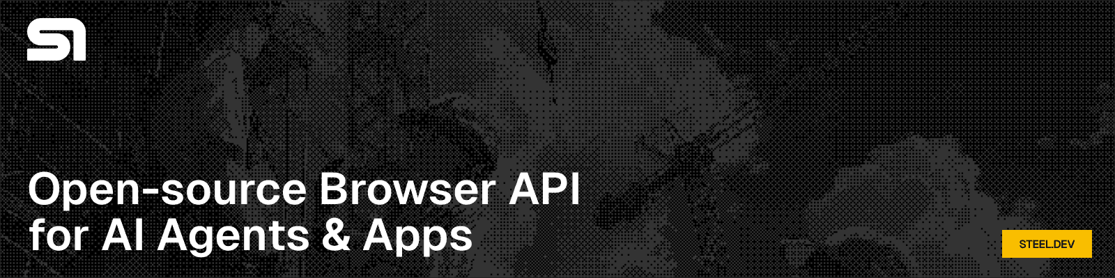 Steel 浏览器 API 官网横幅