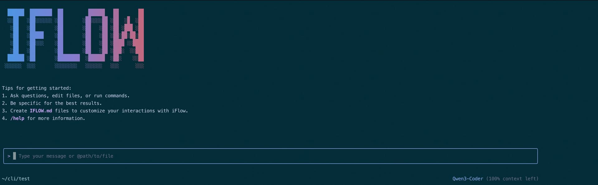 iFlow CLI 启动界面