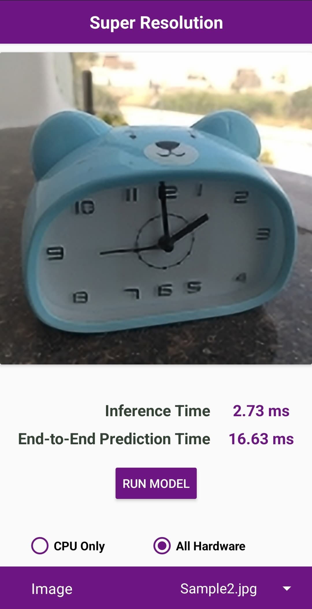 Super Resolution on Android