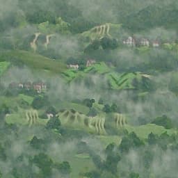 迷雾笼罩的青山
