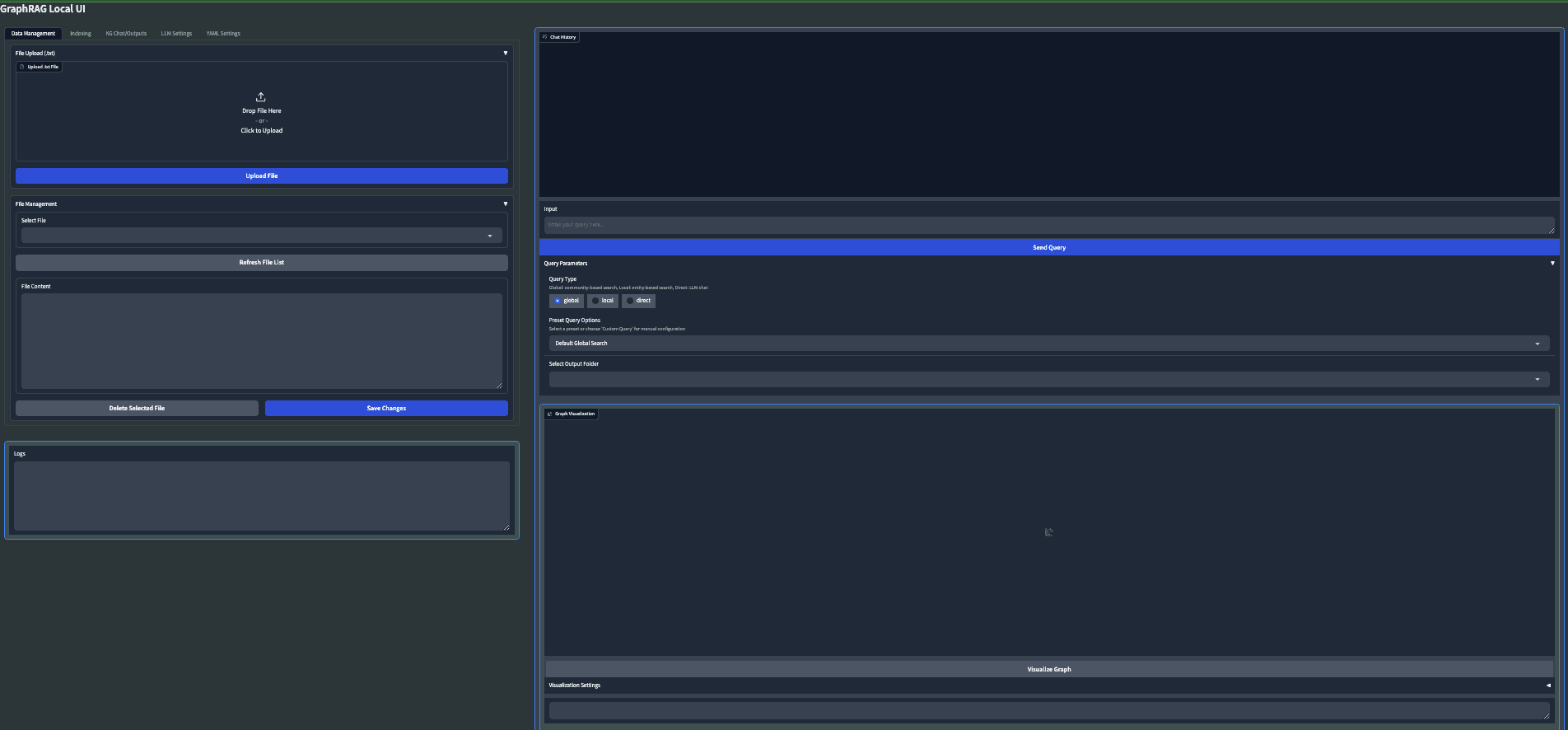 GraphRAG Local UI界面