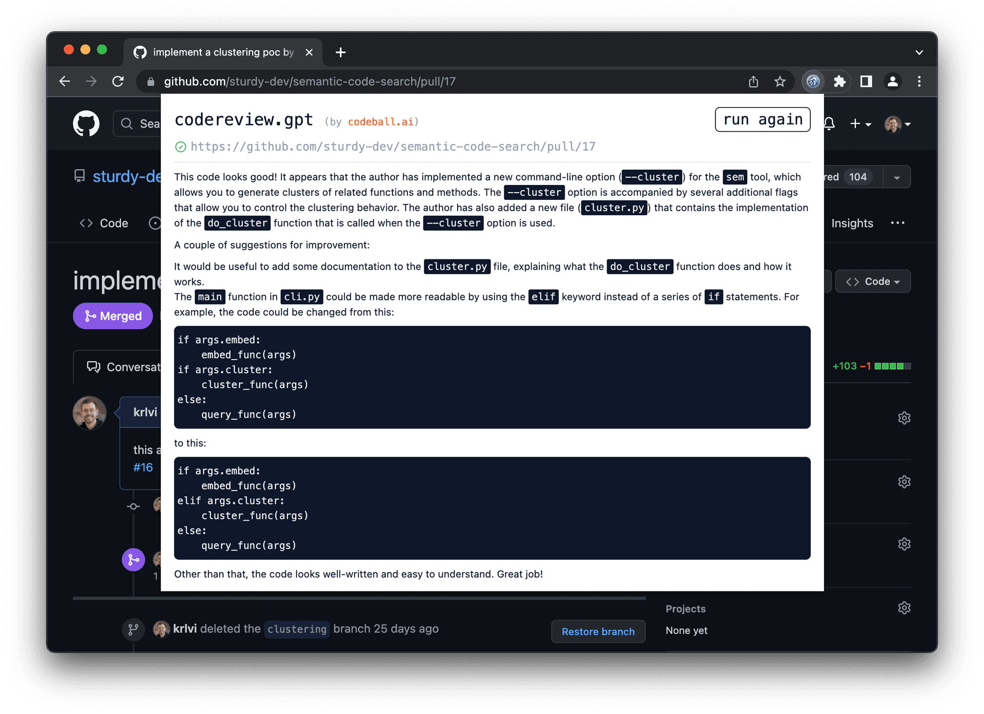 codereview.gpt 使用截图