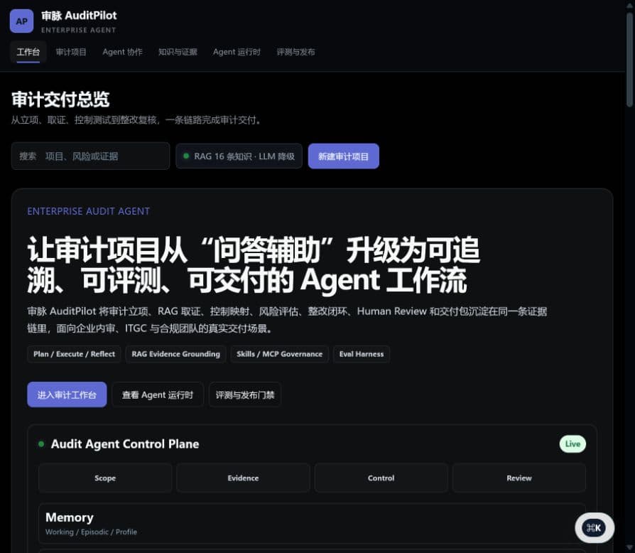 审脉 AuditPilot 全景图