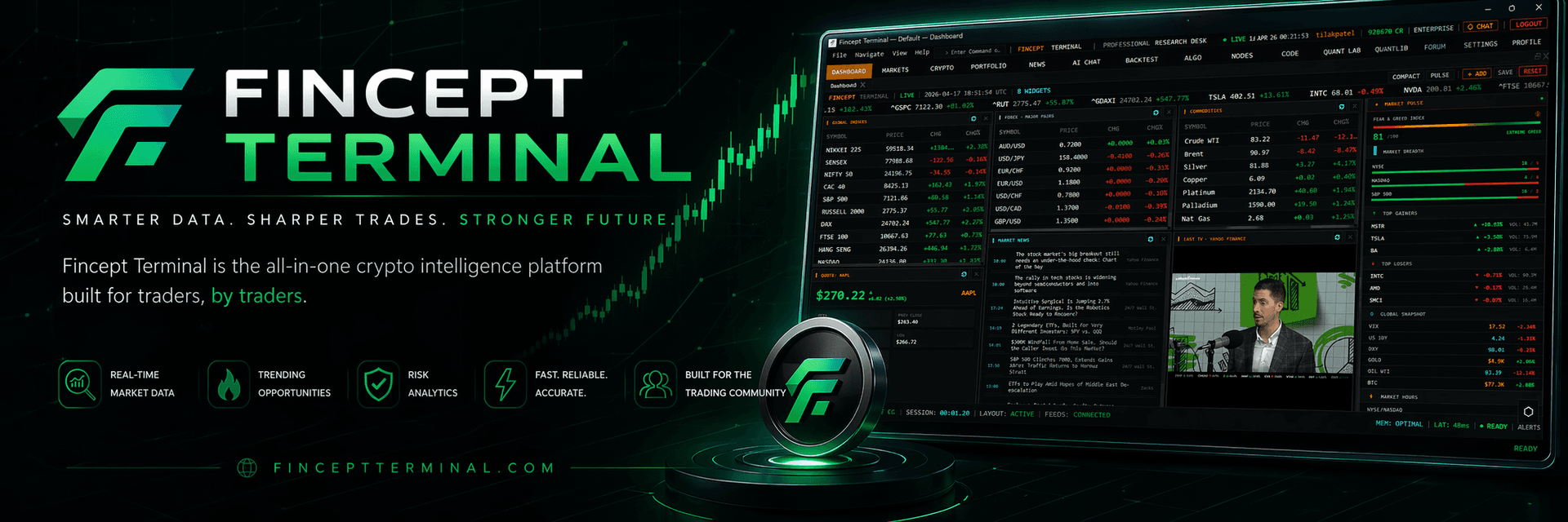 FinceptTerminal 主界面概览