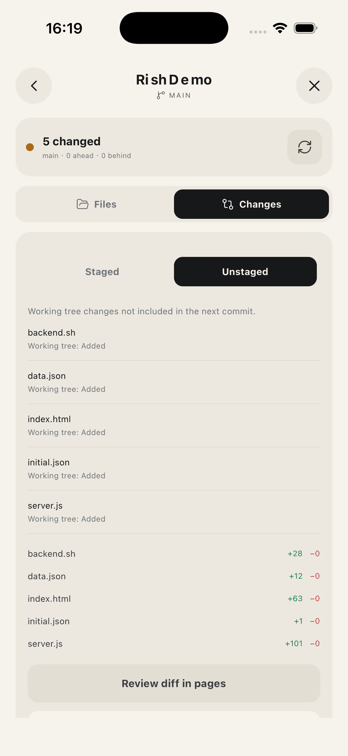 iOS project changes view