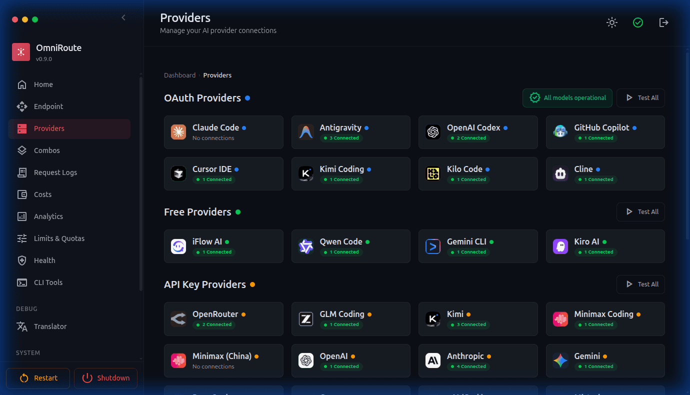 Provider 列表