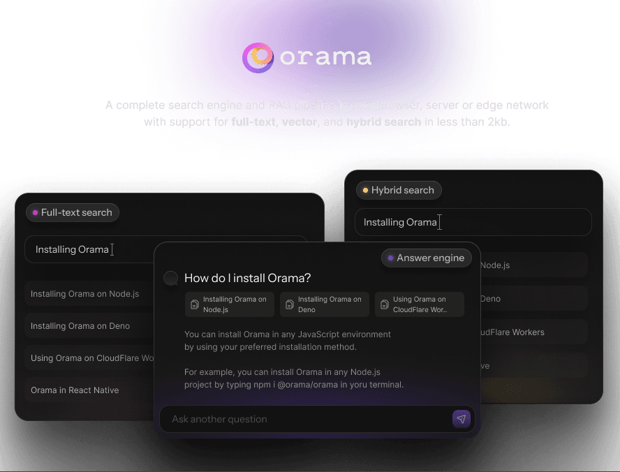 Orama搜索平台