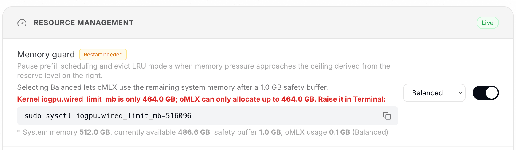 oMLX 内存保护机制