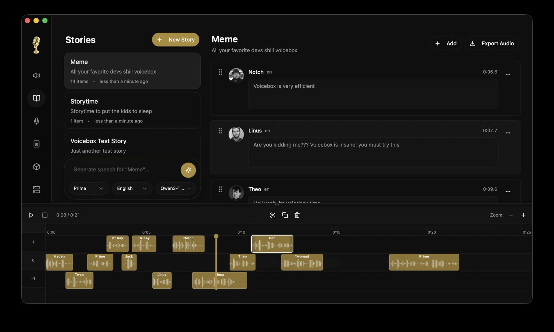 Voicebox 应用截图