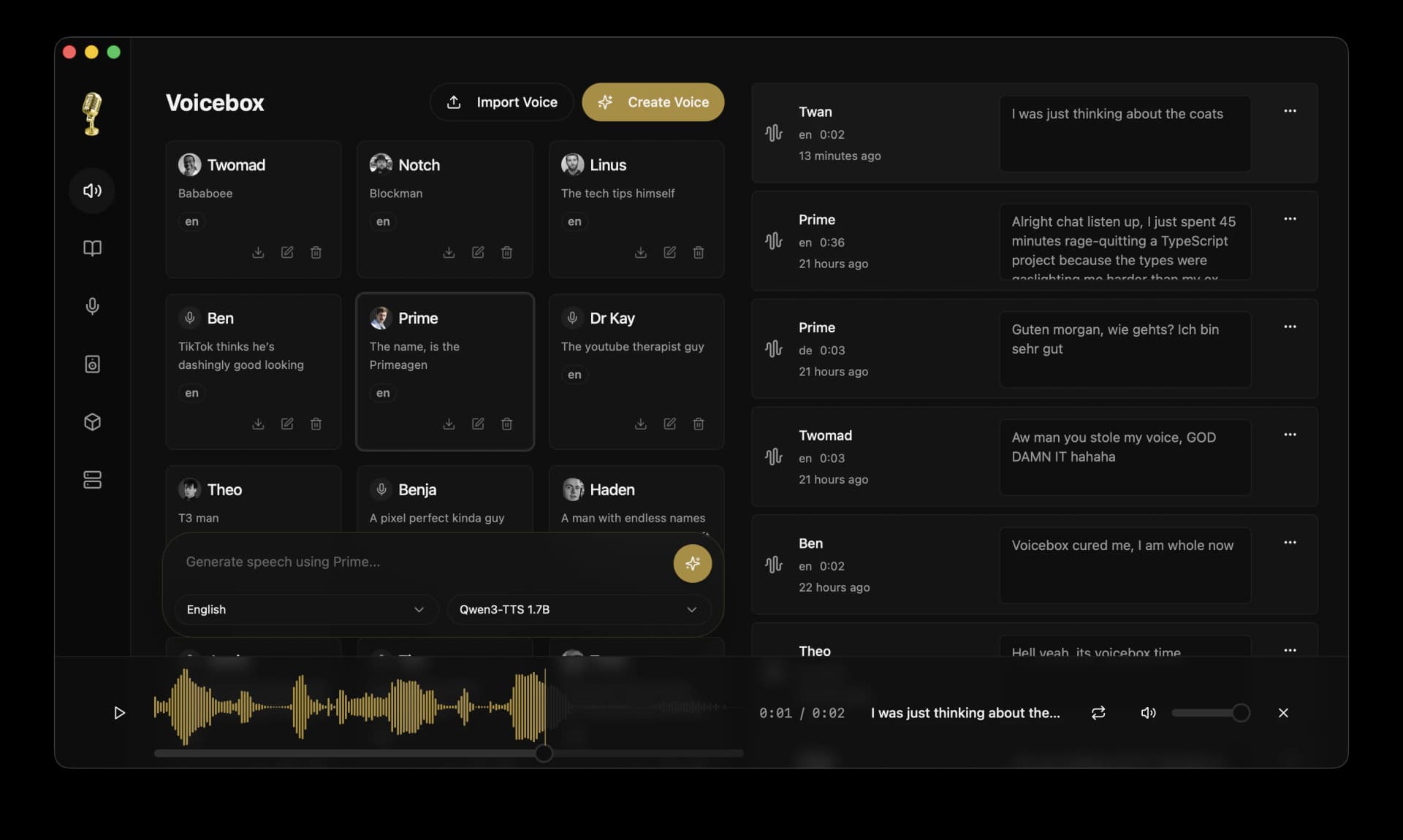 Voicebox 应用截图