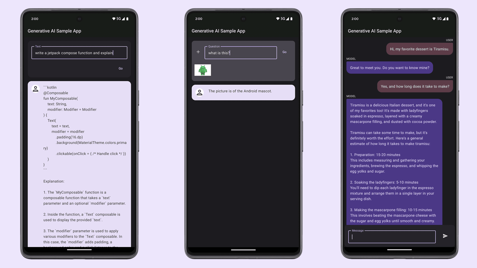 Gemini Android SDK 示例截图