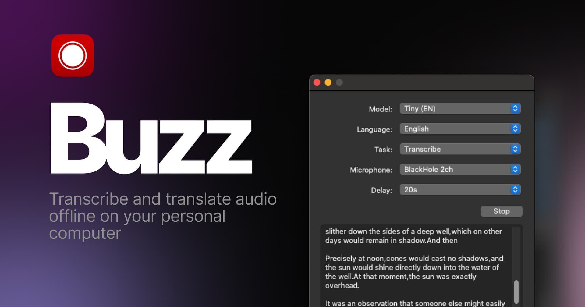 Buzz 应用界面