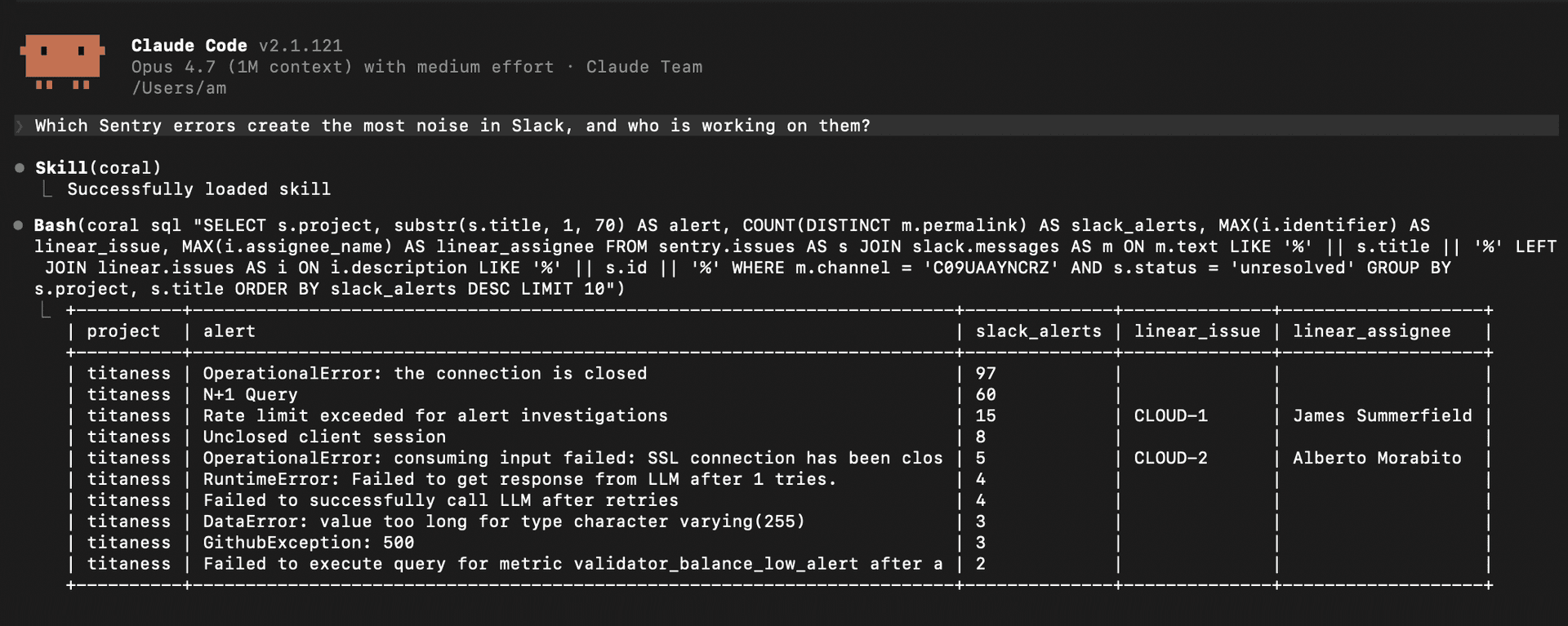 Claude Query Example